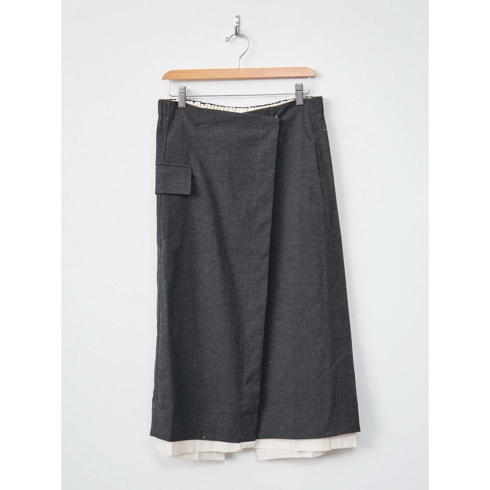Album Di Famiglia Double Wrap Skirt STW In Slate - S
